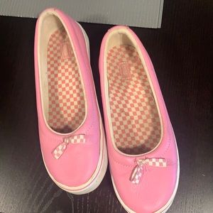 Retro pink vans size 7.5 leather